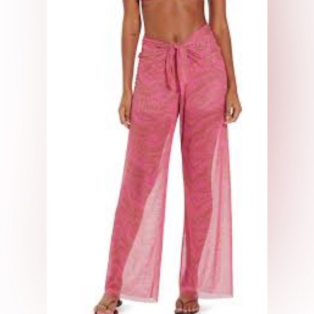 NWT VIX PAULA HERMANNY Diani Sheer Mesh Cover-Up Pants size M